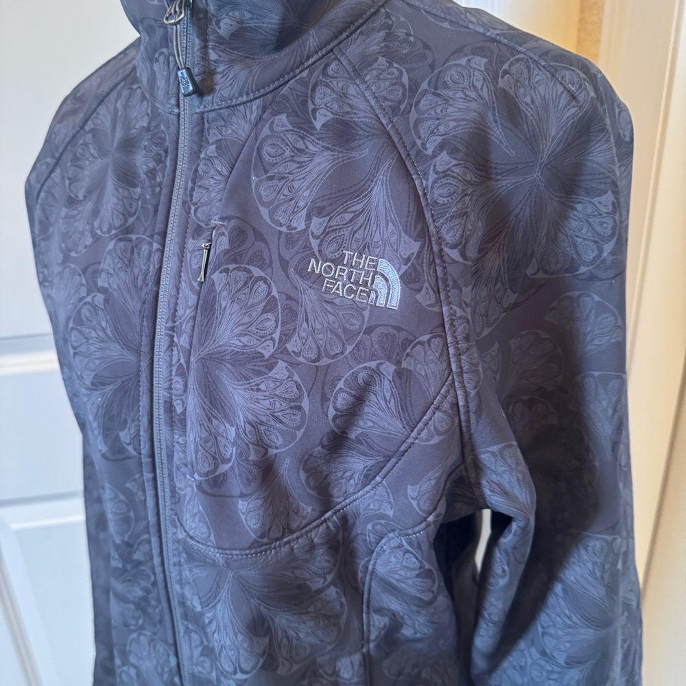 The North Face Apex Bionic Jacket Black Gray Full Zip Soft Shell Jacket Womans M - Picture 3 of 12